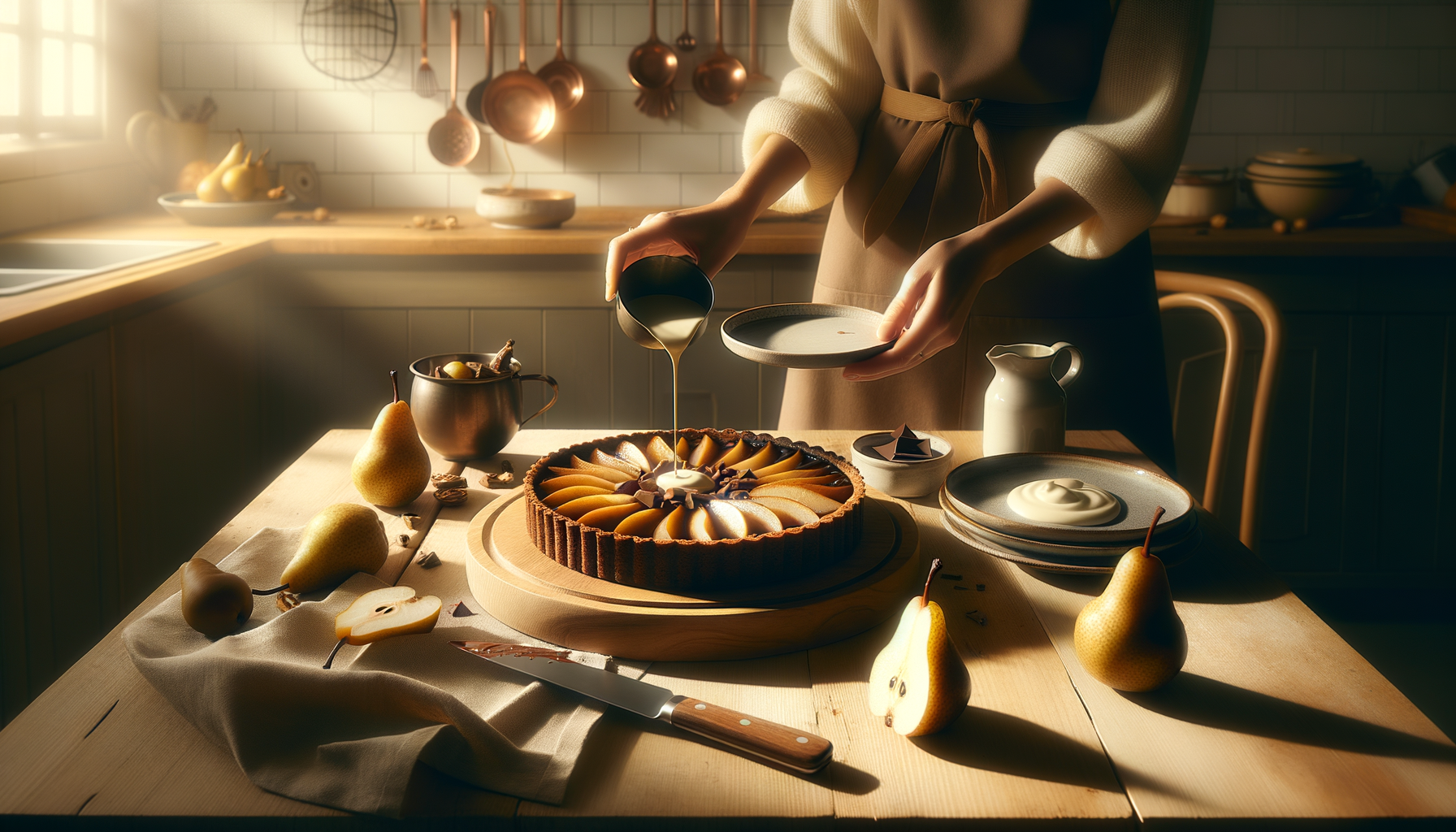 Dégustez la Délicieuse Tarte au Chocolat et aux Poires tout en Légèreté !
